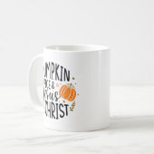 Pumpkin Spice en Jezus Christus Koffiemok (Voorkant links)