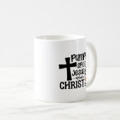 Pumpkin Spice en Jezus Christus Koffiemok (Voorkant rechts)