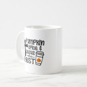 Pumpkin Spice en Jezus Christus Koffiemok (Voorkant links)