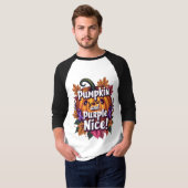 Pumpkin Spice en Paarse Nice: Grappige Herfst Bewu T-shirt (Voorkant volledig)