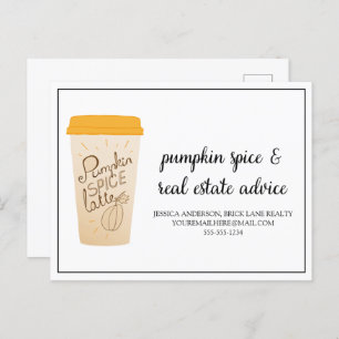 Pumpkin Spice en Real Estate Advice Briefkaart