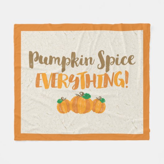 Pumpkin Spice EVERYDING Fleece Deken (Voorkant (Horizontaal))