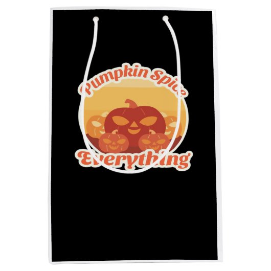 Pumpkin Spice Everything Classic Halloween Grappig Medium Cadeauzakje (Voorkant)
