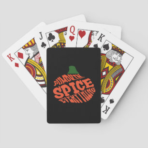 Pumpkin Spice Everything Classic Herfst Slogan Pokerkaarten