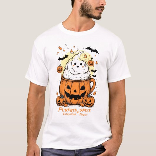 Pumpkin Spice & Everything Fright beroemd gemaakt T-shirt (Voorkant)