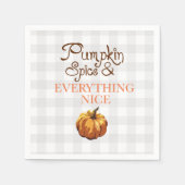 Pumpkin Spice Everything Gingham Pattern Wreater Servet (Voorkant)