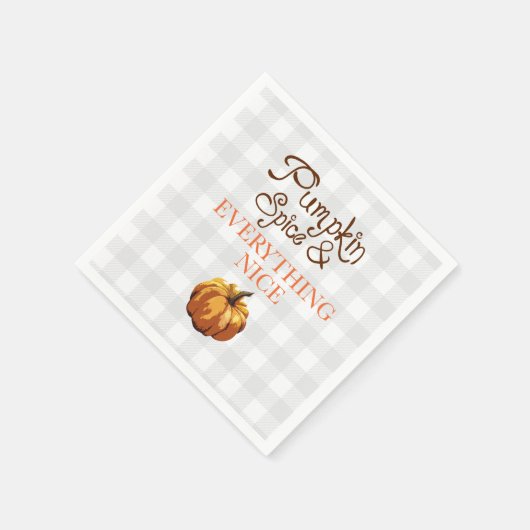 Pumpkin Spice Everything Gingham Pattern Wreater Servet (Hoek)