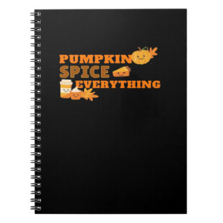 Pumpkin Spice Everything Klassieke slogan Quote Notitieboek