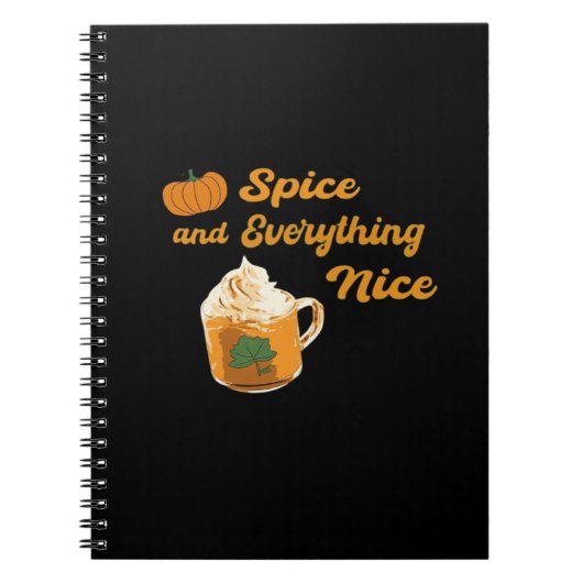 Pumpkin Spice & Everything Leuk Grappig Notitieboek (Voorkant)