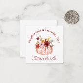 Pumpkin Spice & Everything Leuk, Thanksgiving Leuk Notitiekaartje (Voorkant / Achterkant in situ)