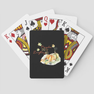 Pumpkin Spice & Everything Leuke Chill Slogan Pokerkaarten