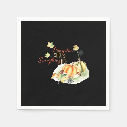 Pumpkin Spice & Everything Leuke Chill Slogan Servet (Voorkant)
