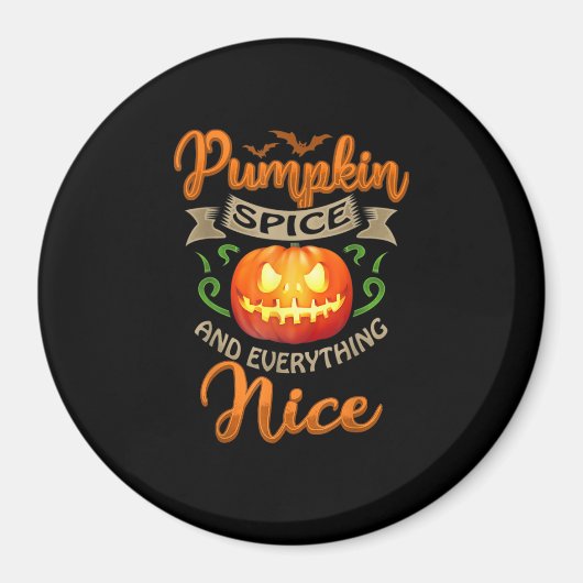 Pumpkin Spice Everything Leuke grap Grappig Hallow Magneet (Voorkant)
