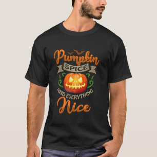 Pumpkin Spice Everything Leuke grap Grappig Hallow T-shirt