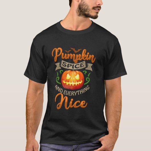 Pumpkin Spice Everything Leuke grap Grappig Hallow T-shirt (Voorkant)