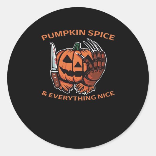 Pumpkin Spice & Everything Leuke grappige meme Ronde Sticker (Voorkant)