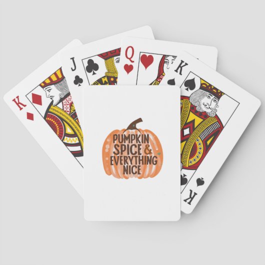 Pumpkin Spice & Everything Leuke Grappige Slogan & Pokerkaarten (Achterkant)