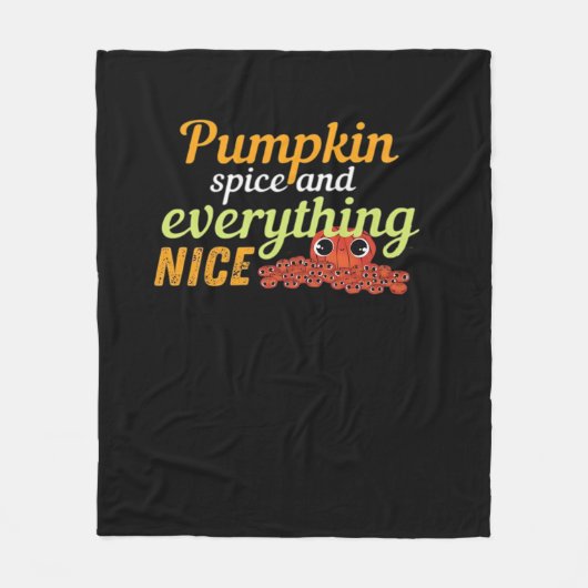 Pumpkin Spice & Everything Leuke Halloween Basic D Fleece Deken (Voorkant)