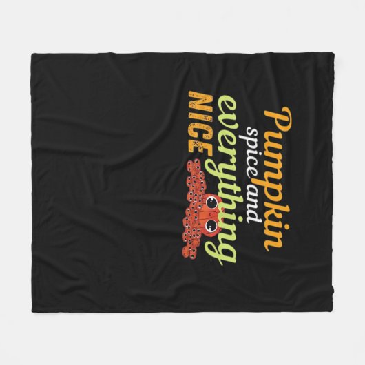 Pumpkin Spice & Everything Leuke Halloween Basic D Fleece Deken (Voorkant (Horizontaal))