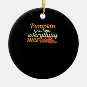 Pumpkin Spice & Everything Leuke Halloween Basic D Keramisch Ornament