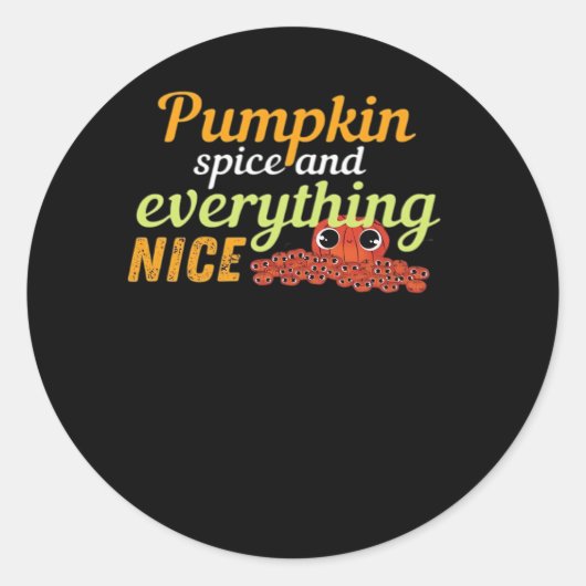 Pumpkin Spice & Everything Leuke Halloween Basic D Ronde Sticker (Voorkant)