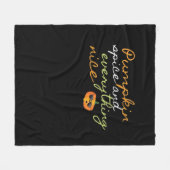 Pumpkin Spice & Everything Leuke Halloween Trendin Fleece Deken (Voorkant (Horizontaal))