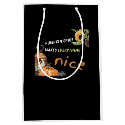 Pumpkin Spice & Everything Leuke Halloween Viral D Medium Cadeauzakje (Voorkant)