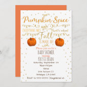 Pumpkin Spice & Everything Leuke Herfst Uitnodigin Kaart (Voorkant / Achterkant)