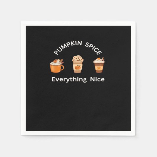 Pumpkin Spice Everything Leuke klassieke slogan Gr Servet (Voorkant)