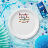 Pumpkin Spice & Everything Leuke Latte Lover Papieren Bordje (Feest)