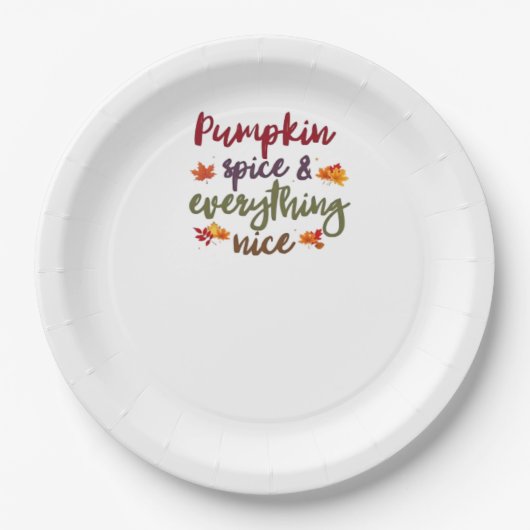 Pumpkin Spice & Everything Leuke Latte Lover Papieren Bordje (Voorkant)