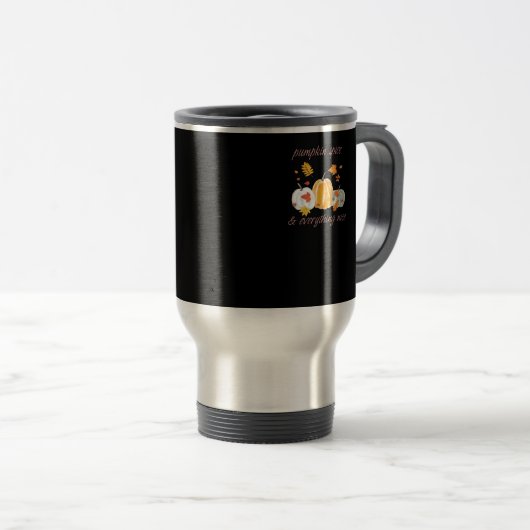 Pumpkin Spice & Everything Leuke Meme Slogan Reisbeker (Voorkant rechts)