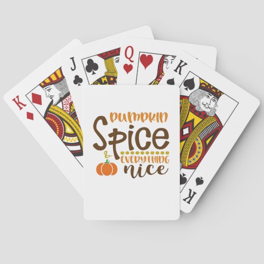 Pumpkin Spice & Everything Leuke Trend Slogan & Qu Pokerkaarten (Achterkant)