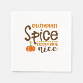 Pumpkin Spice & Everything Leuke Trend Slogan & Qu Servet (Voorkant)