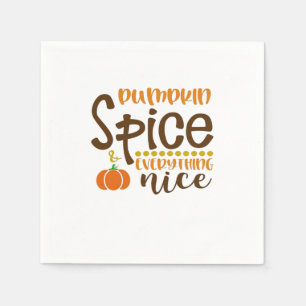 Pumpkin Spice & Everything Leuke Trend Slogan & Qu Servet