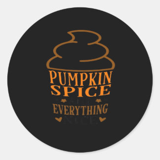 Pumpkin Spice & Everything Mooie Premium Ronde Sticker