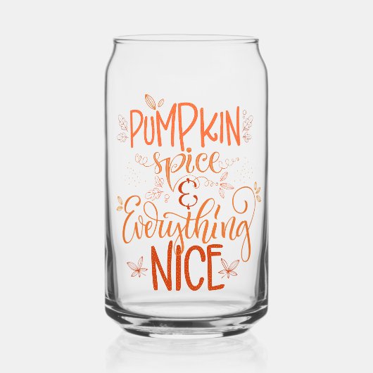 Pumpkin Spice & Everything Nice 2 Blikvorm Glas (Voorkant)