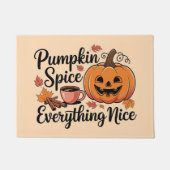 "Pumpkin Spice & Everything Nice" Autumn Graphic Deurmat (Voorkant)