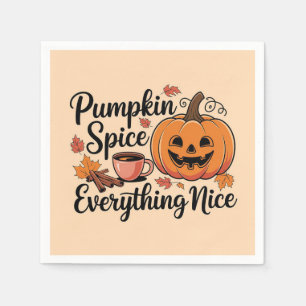 "Pumpkin Spice & Everything Nice" Autumn Graphic Servet