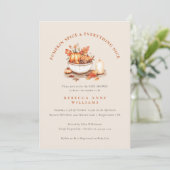 Pumpkin Spice & Everything Nice – Fall Baby Shower Kaart (Staand voorkant)