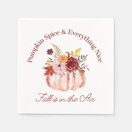 Pumpkin Spice & Everything Nice, herfst Thanksgivi Servet (Voorkant)