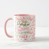 Pumpkin Spice Everything Nice Pink Pattern Fall Mok (Links)