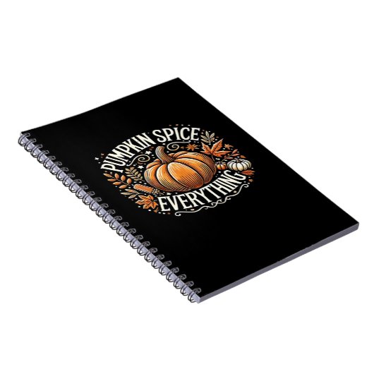 Pumpkin Spice Everything Slogan Quote Notitieboek (Rechterzijde)
