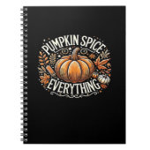 Pumpkin Spice Everything Slogan Quote Notitieboek (Voorkant)