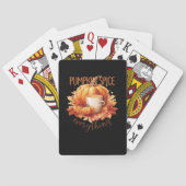 Pumpkin Spice Everything Word Art Pokerkaarten (Achterkant)