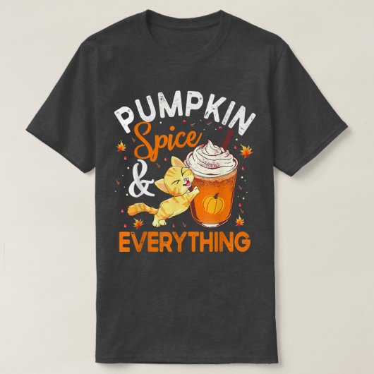 Pumpkin Spice EverythingCat Lover Cute Autumn Herf T-shirt (Design voorkant)