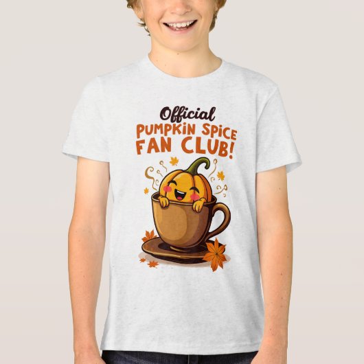 Pumpkin Spice Fan Club Tri-Blend Shirt (Voorkant)