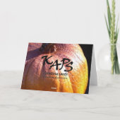 Pumpkin Spice Feestdagen Kaart (Achterkant)