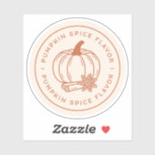 Pumpkin spice flavor homemade aesthetic sticker (Vel)