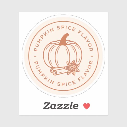 Pumpkin spice flavor homemade aesthetic sticker (Vel)